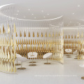 Restaurante Banquet Hall Gold Luxury Crystal Lustre